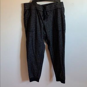 Jogger sweat pants(black glitter)